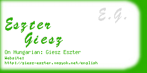 eszter giesz business card